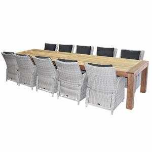 AVH-Outdoor Krista Bilbao dining tuinset 400x110xH77,5 cm 11-delig teak