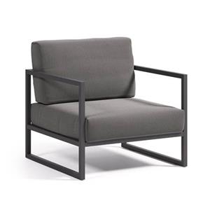 Kave Home  Comova stoel voor buiten in donkergrijs en zwart aluminium