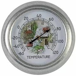 Talen Tools thermometer - metaal - 25 cm - Buitenthermometers