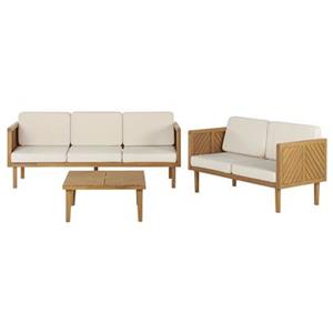 Beliani BARATTI Sofa set met tafel 65x76x179