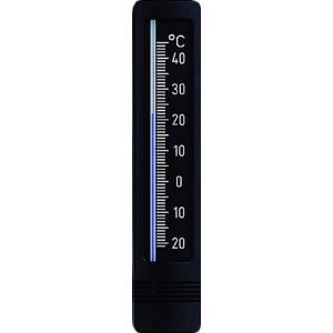 Express Buitenthermometer kunststof zwart/zilver 22 cm
