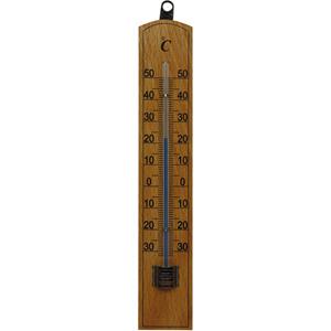 Strabox Thermometer Buiten Hout - 20 X 4 Cm - Buitenthermometers