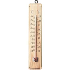 Merkloos Thermometer Hout 25cm