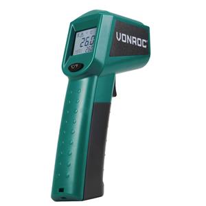 vonroc Digitales Infrarot-Thermometer mit Laser – Messbereich -40 °c bis 530 °c – inkl. 2 Batterien