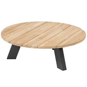 4 Seasons Outdoor Cosmic loungetafel teak rond 78x25 cm slate antraciet