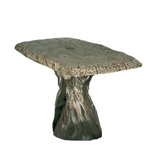 Gartentraum.de Einzigartiger Steinguss Tisch für den Garten - einfarbig oder in Holzoptik - Anastasios / Holzoptik