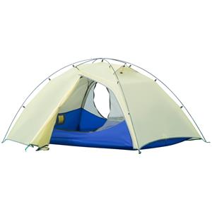 Outsunny Camping Zelt 2 Personen Zelt Kuppelzelt PU3000mm einfache Einrichtung für Trekking leicht Aluminium Nylon Cremeweiß 230 x 140 x 110 cm