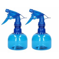 Forte Plastics 2x Waterverstuivers/spuitflessen 330 ml Blauw