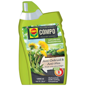 Compo Anti-Onkruid & Anti-Mos Totale Onkruidbestrijder Concentraat 1 liter