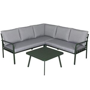 AVH-Outdoor Cottica hoek loungeset 4 delig groen aluminium