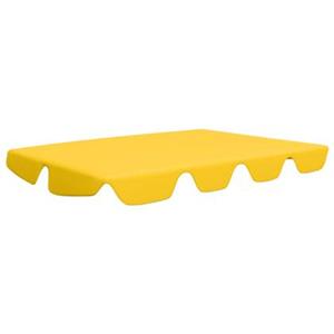 VidaXL Vervangingsluifel voor schommelbank 150/130x70/105 cm geel