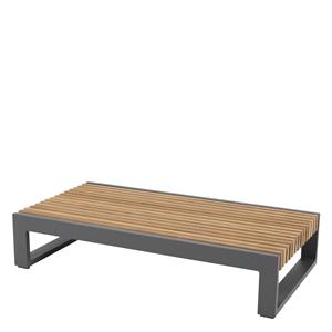 4 Seasons Outdoor Kioto loungetafel teak antraciet 120x65 cm