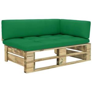 vidaXL Loungesofa »Garten-Paletten-Ecksofa Grün Imprägniertes Kiefernholz«, 1 Teile