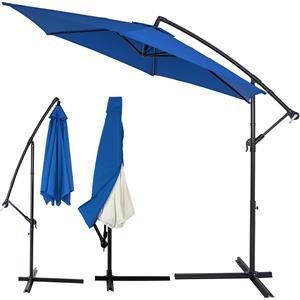 Kingsleeve Parasol Blauw 330cm UV-bescherming 40+ + Hoes