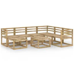 VIDAXL 8-tlg. Garten-lounge-set Grün Imprägniertes Kiefernholz