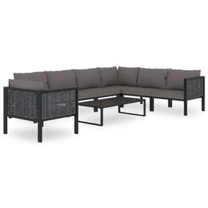 VidaXL 8-delige Loungeset met kussens poly rattan antraciet