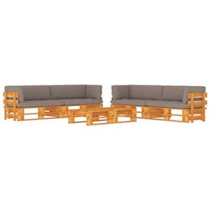 VIDAXL 6-tlg. Paletten-lounge-set Honigbraun Kiefernholz Impregniert