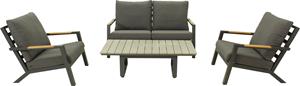 Relax Sofaset Andorra Teak 4-delig - Matt Royal Grey