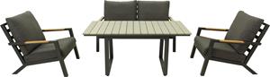 Relax Sofaset Andorra Bandung Teak 4-delig - Matt Royal Grey