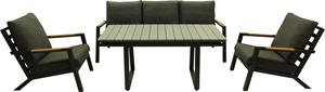 Relax Sofaset Andorra Bandung Teak 4-delig - Matt Royal Grey