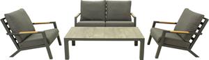 Relax Sofaset Andorra Santiago Teak 4-delig - Matt Royal Grey