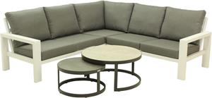 Relax Loungeset Monaco Utah 5-delig Light Grey - Matt White