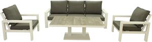 Relax Sofaset Monaco Prato 4-delig Light Grey - Matt White