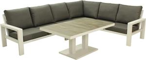 Relax Loungeset Monaco XL Prato 5-delig Light Grey - Matt White