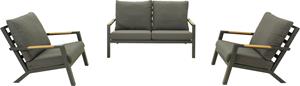 Relax Sofaset Andorra Teak 3-delig - Matt Royal Grey