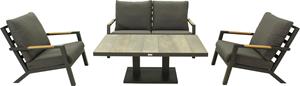 Relax Sofaset Andorra Prato Teak 4-delig - Matt Royal Grey