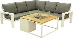 Relax Loungeset Monaco Cosiloft 4-delig Light Grey - Matt White