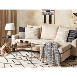 Beliani HOWEA Set van 2 kussens Beige