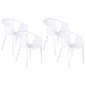 Beliani NAPOLI Set van 4 stoelen Wit