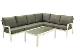 Relax Loungeset Ibiza XL Andorra 5-delig Light Grey Matt White