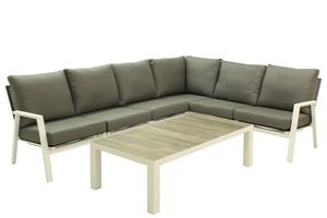 Relax Loungeset Ibiza XL Santiago 5-delig Light Grey Matt White