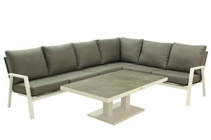 Relax Loungeset Ibiza XL Prato 5-delig Light Grey Matt White