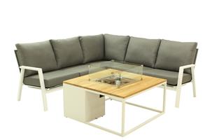 Relax Loungeset Ibiza Cosiloft 4-delig Light Grey Matt White