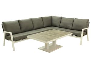 Relax Loungeset Ibiza XL Prato 5-delig Light Grey Matt White