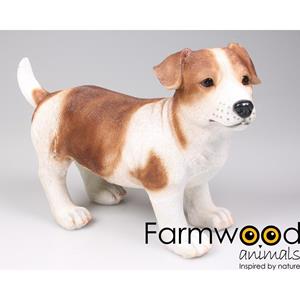 farmwoodanimals Jack Russel Hund aus Kunstharz 39 x 18 x 26 cm