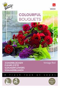 Buzzy Colourful Bouquets Vintage Red - Bloemzaden - Mengsels