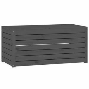 VidaXL Tuinbox 101x50,5x46,5 cm massief grenenhout grijs