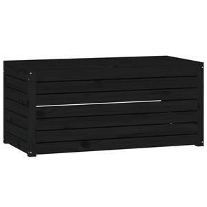 VidaXL Tuinbox 101x50,5x46,5 cm massief grenenhout zwart