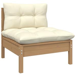 VIDAXL 9-tlg. Garten-lounge-set Mit Kissen Honigbraun Kiefernholz