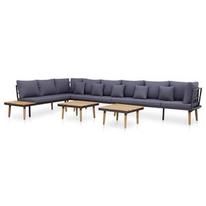 Vidaxl Garten-lounge-set 8-sitzer Mit Kissen Massivholz Akazie