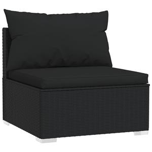 Vidaxl 4-tlg. Garten-lounge-set Mit Auflagen Schwarz Poly Rattan