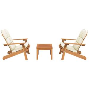 vidaXL 3-delige Loungeset Adirondack massief acaciahout