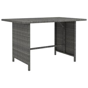 vidaXL 9-delige Loungeset met kussens poly rattan grijs