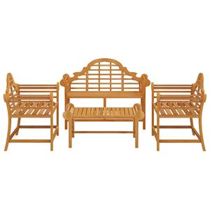 Vidaxl 4-tlg. Garten-lounge-set Massivholz Teak