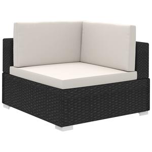 Vidaxl 8-tlg. Garten-lounge-set Mit Auflagen Poly Rattan Schwarz