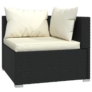 Vidaxl 10-tlg. Garten-lounge-set Mit Kissen Schwarz Poly Rattan